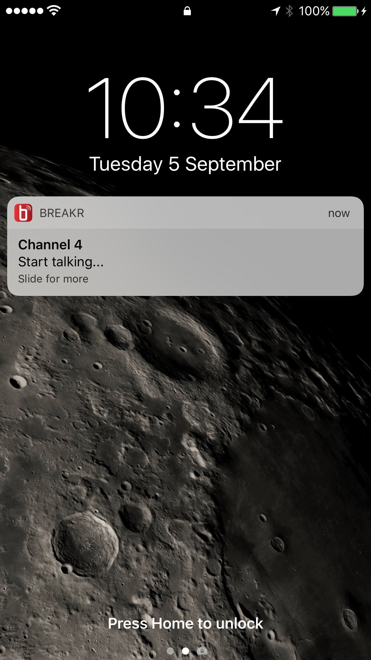 Background notifications screenshot